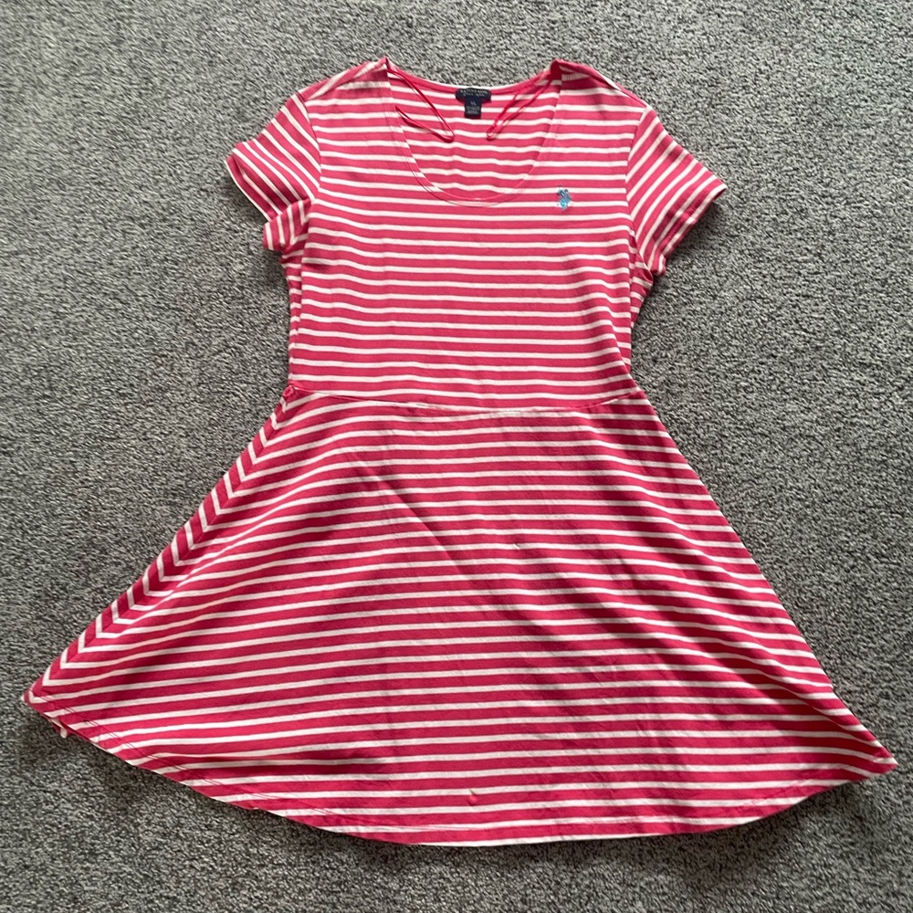Striped Dress with Skater Skirt